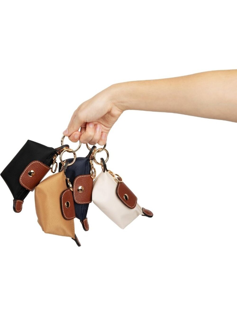 Navy Blue Mini Keychain Pouch | Functional Coin Purse & Card Holder | Bag Charm - Picture 7 of 7